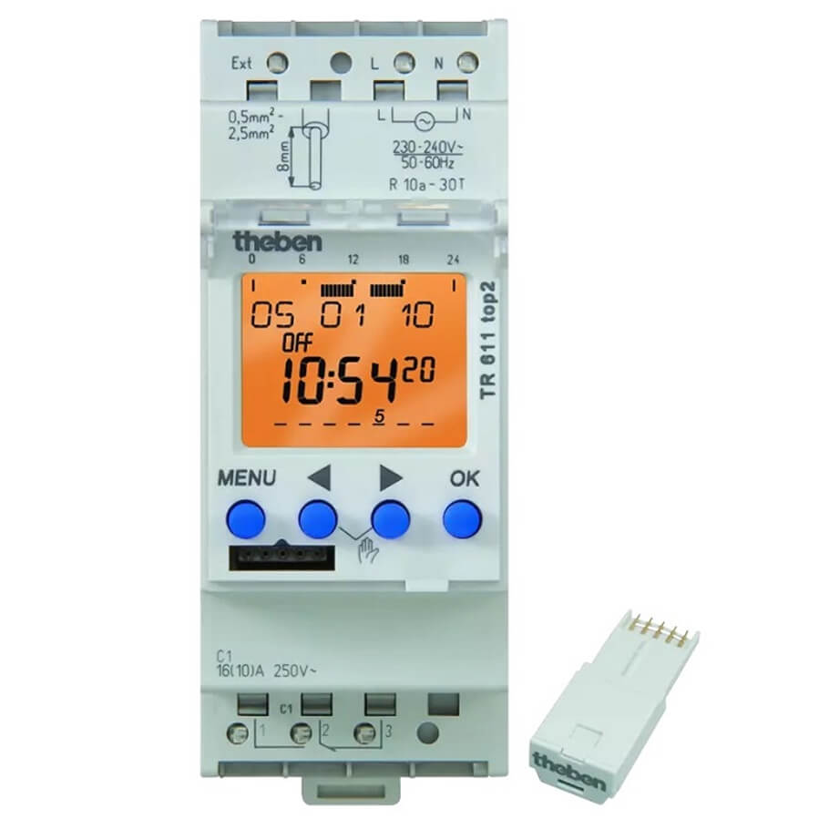 Công tắc hẹn giờ kỹ thuật số THEBEN TR 611 top2 24V